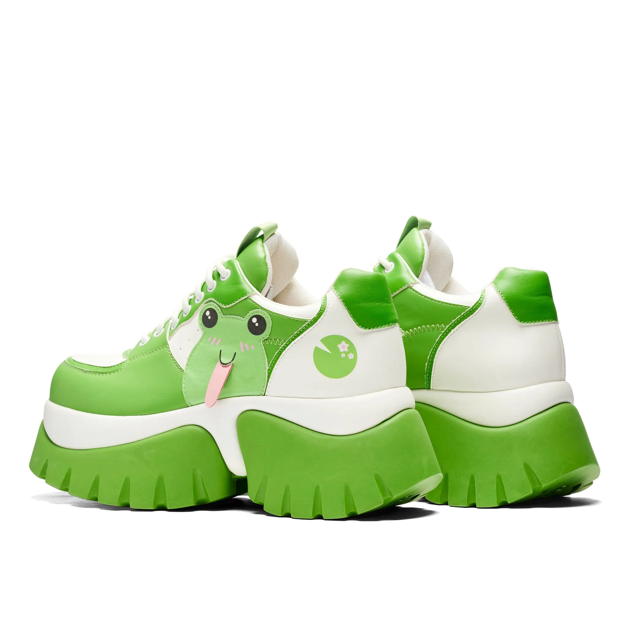 Fwoggy Woggy Says Hi Chunky Trainers - Green