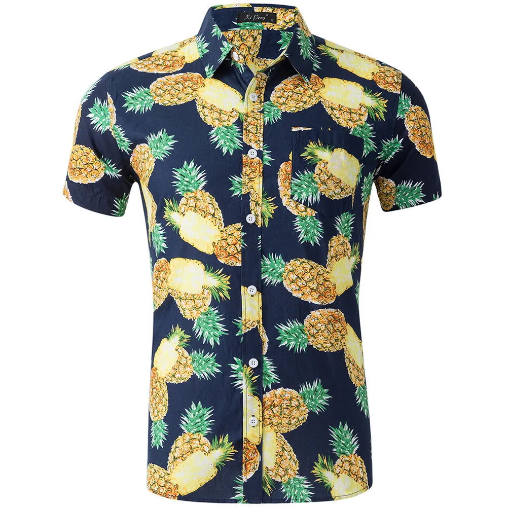 Hawaiian Casual Cotton Shirt Button Down