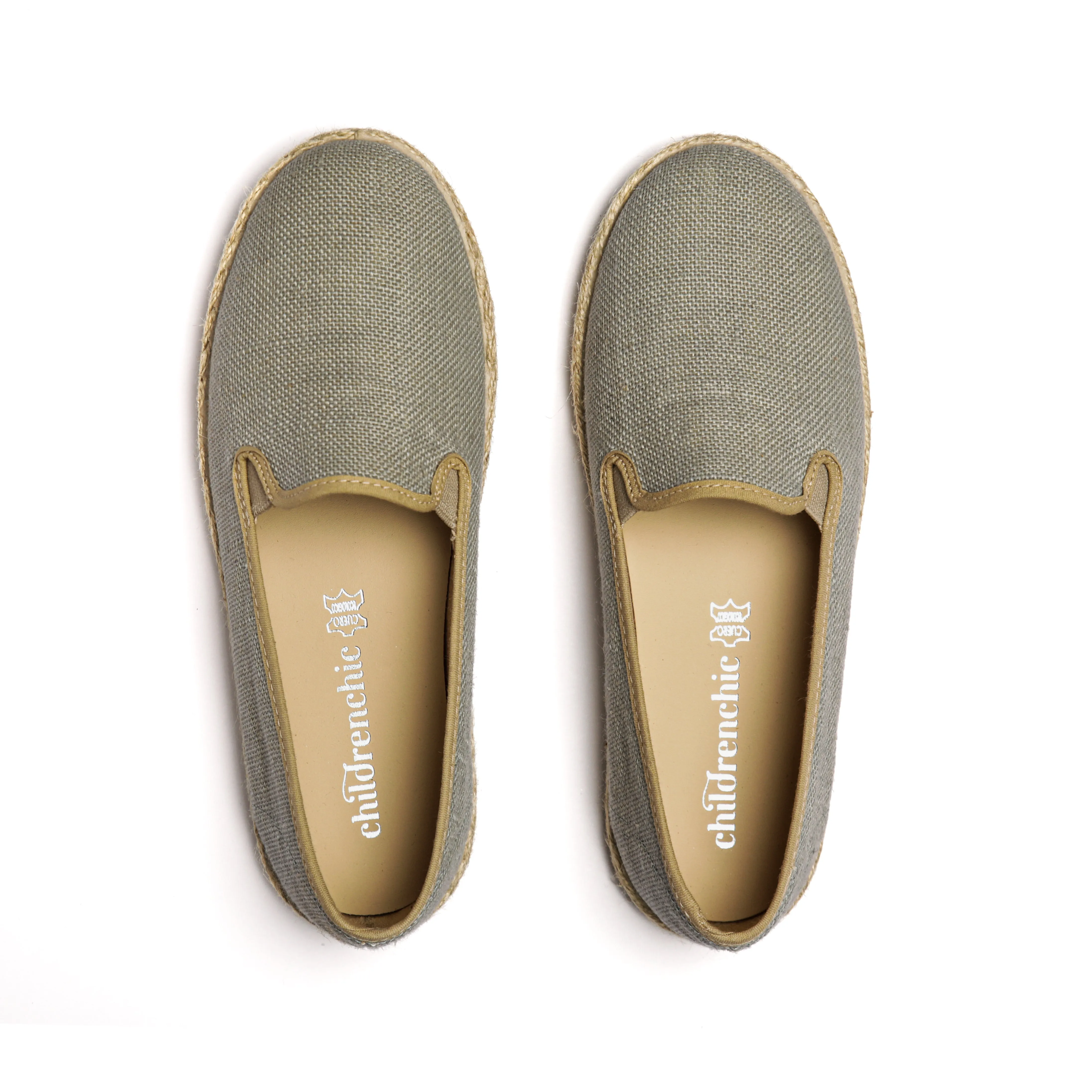 Linen Yute Slip-on Sneakers In Light Grey