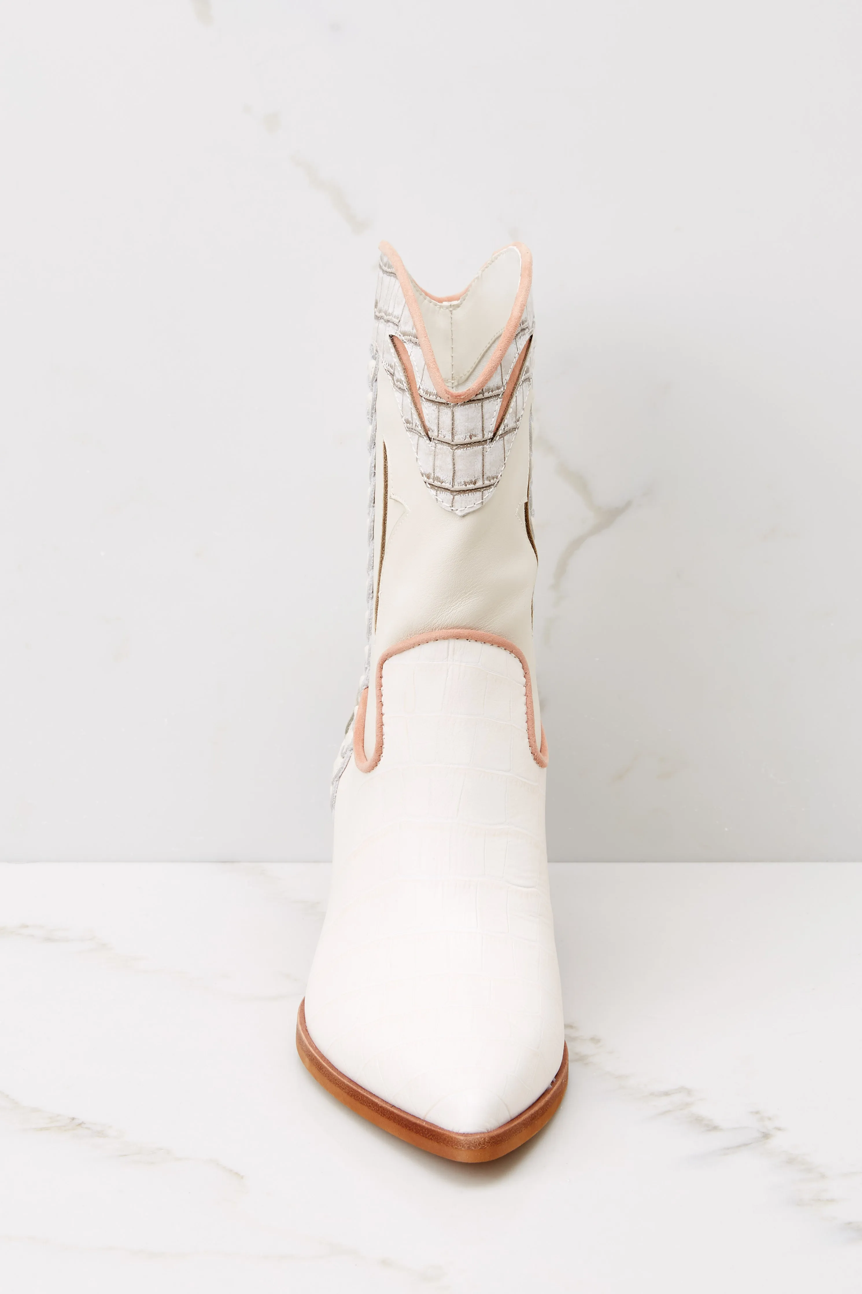 Loral Ivory Leather Booties