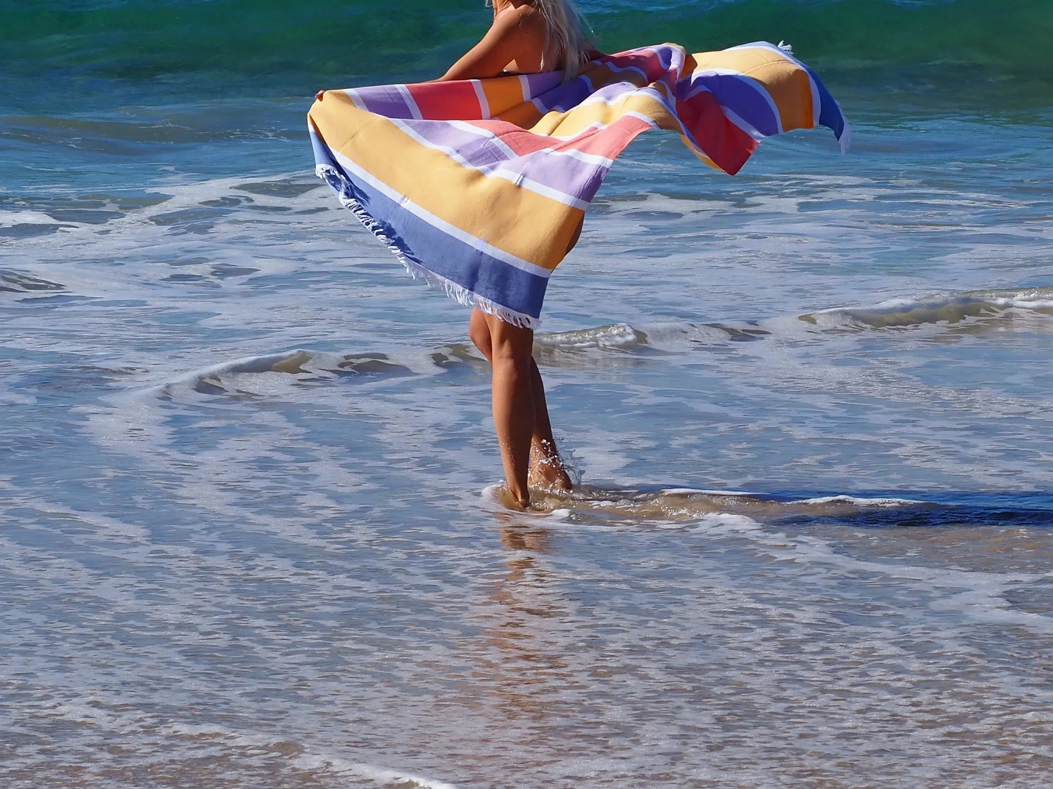 Luxurious Quick Drying Turkish Cotton Beach Towel - Summer (95x175 cm)