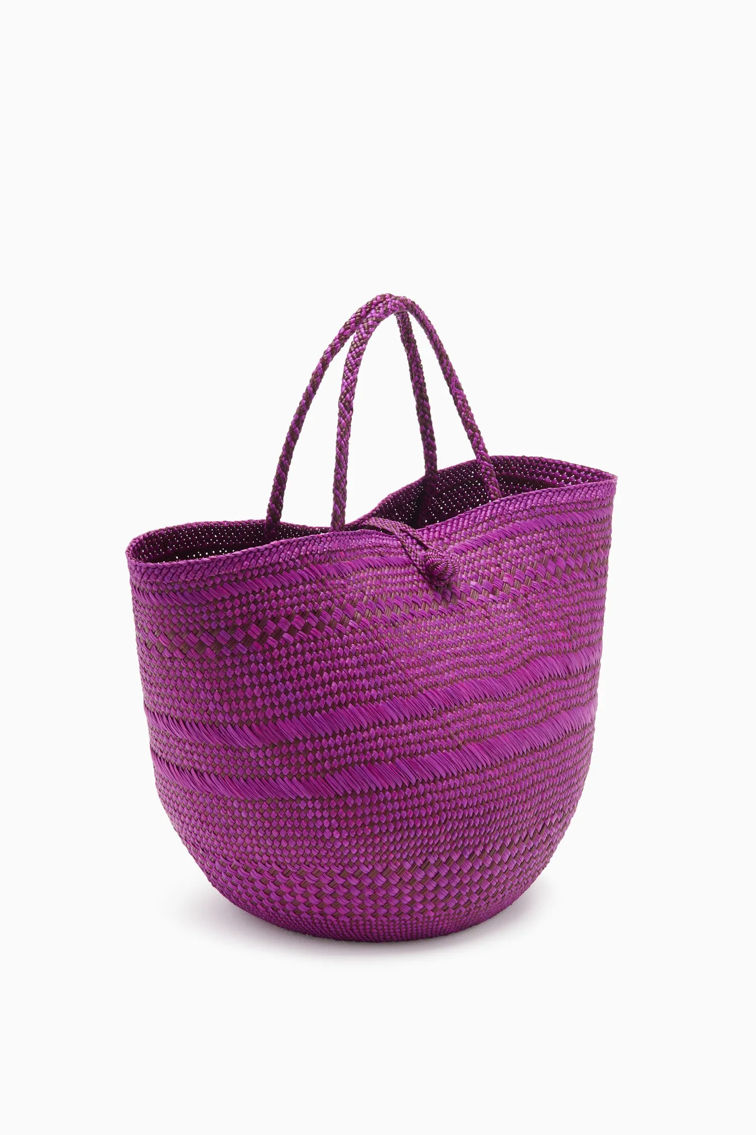 Marta Large Basket Tote - Orchid Stripe