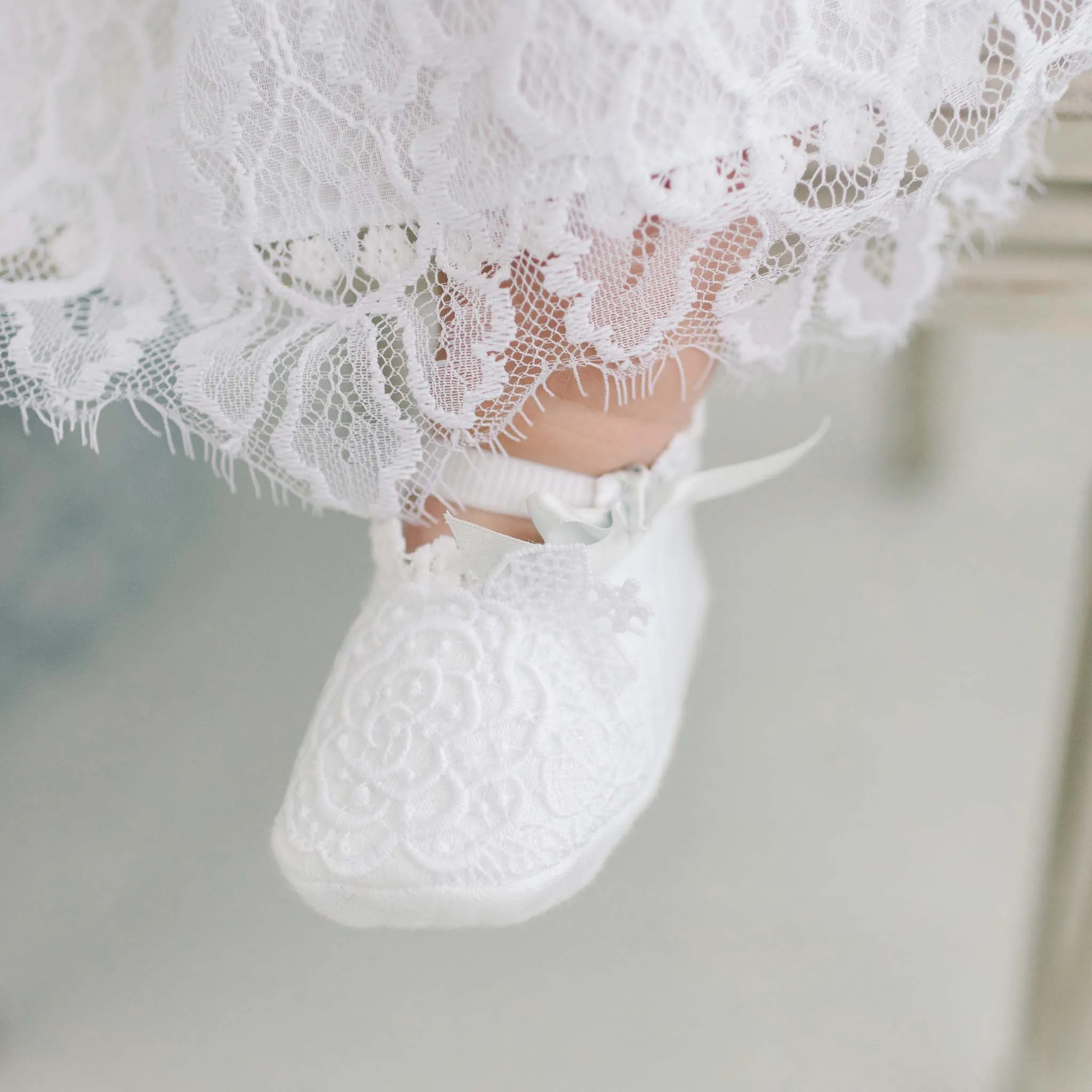 Olivia Christening Booties