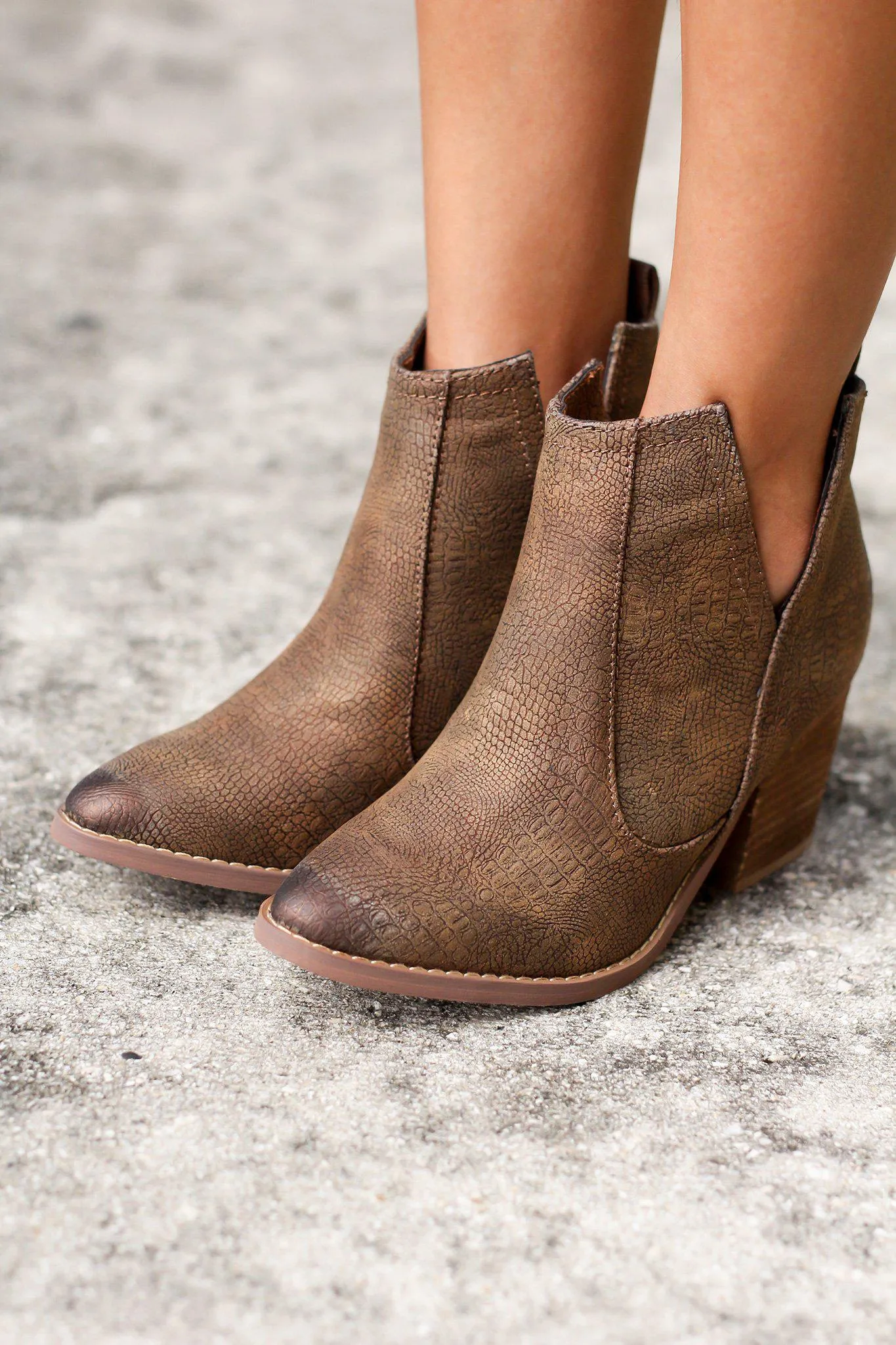 Shea Tan Booties