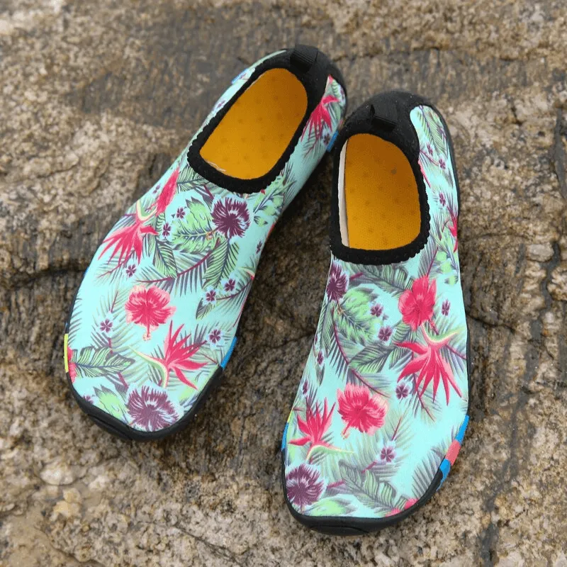 Swimming Printed Non-Slip Shoes / Quick Dry Unisex Beach Footwear - SF1470