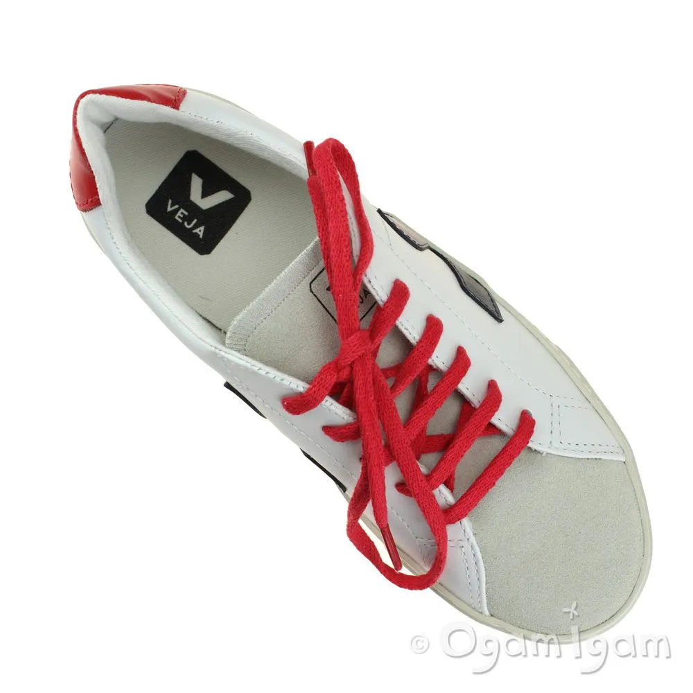 Veja Esplar Lace Boys Girls White Nautico Pekin Trainer