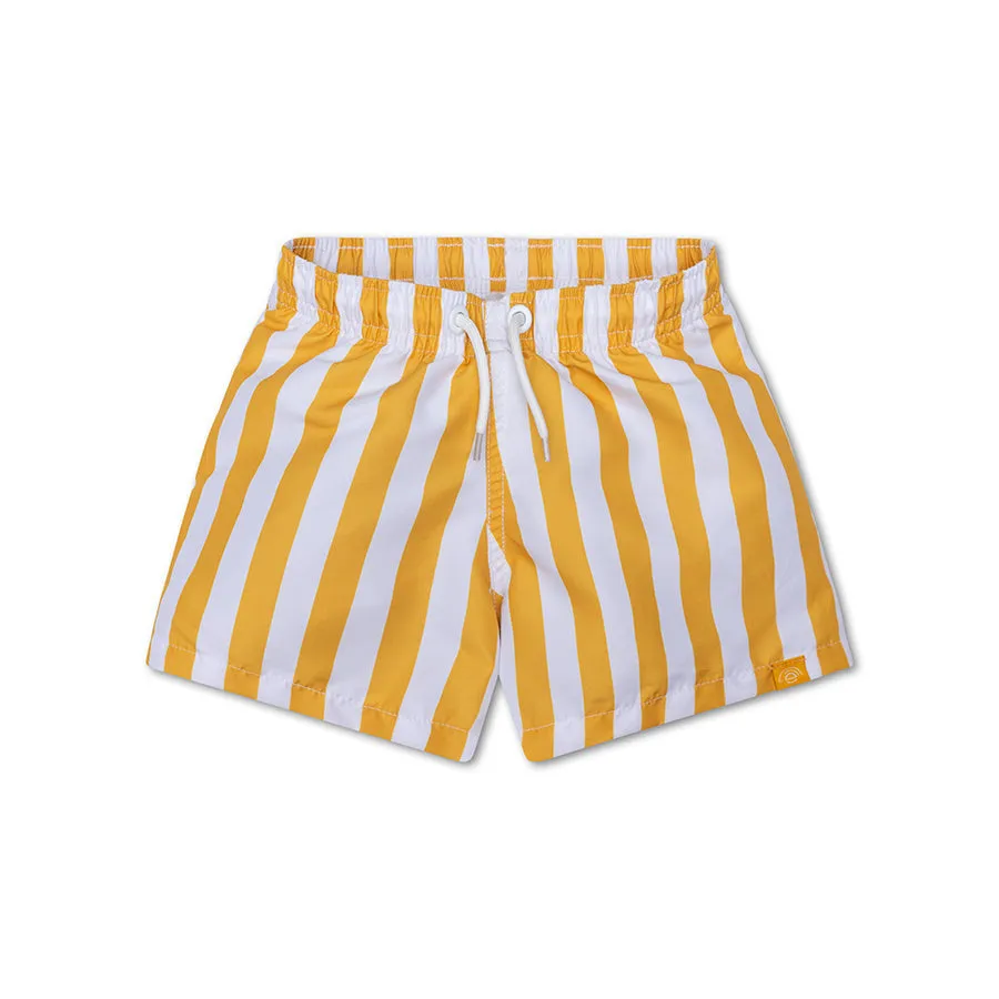 Yellow Striped Swim Shorts by Swim Essentials